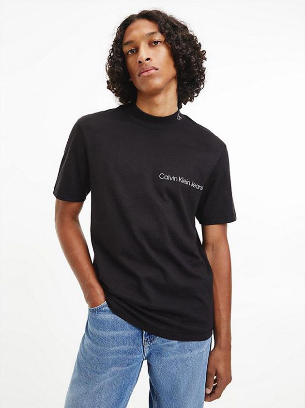 Calvin Klein USA Relaxed Organic Cotton Mens T-Shirt Black 0691425-NL